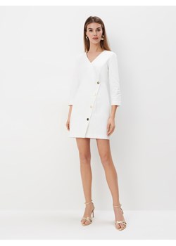 Mohito - Kopertowa sukienka mini - biały ze sklepu Mohito w kategorii Sukienki - zdjęcie 173139253