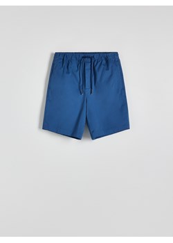 Reserved - Bawełniane szorty jogger - niebieski ze sklepu Reserved w kategorii Spodenki męskie - zdjęcie 173139972