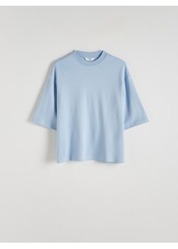 Reserved - Gładki T-shirt oversize - jasnoniebieski ze sklepu Reserved w kategorii T-shirty męskie - zdjęcie 173140014