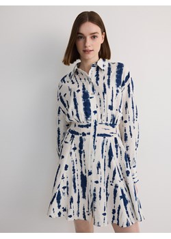 Reserved - Sukienka z wiskozą - niebieski ze sklepu Reserved w kategorii Sukienki - zdjęcie 173140050
