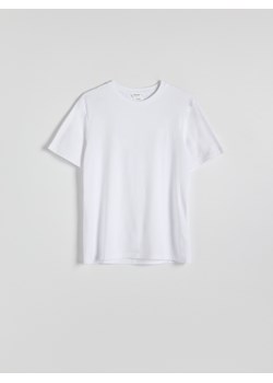Reserved - T-shirt regular z tkaniny bamusowej - biały ze sklepu Reserved w kategorii T-shirty męskie - zdjęcie 173140094