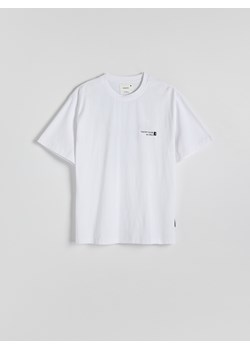 Reserved - T-shirt relaxed z nadrukiem - biały ze sklepu Reserved w kategorii T-shirty męskie - zdjęcie 173140260