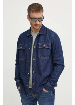 Pepe Jeans kurtka jeansowa RELAXED OVERSHIRT męska kolor granatowy przejściowa oversize PM308585CU4 ze sklepu ANSWEAR.com w kategorii Kurtki męskie - zdjęcie 173140650