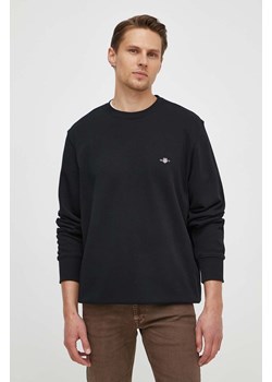 Gant bluza męska kolor czarny z aplikacją ze sklepu ANSWEAR.com w kategorii Bluzy męskie - zdjęcie 173140784