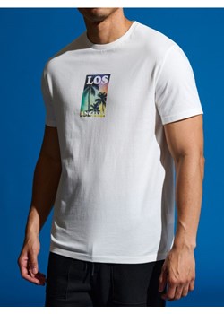 Sinsay - Koszulka z nadrukiem - kremowy ze sklepu Sinsay w kategorii T-shirty męskie - zdjęcie 173141474
