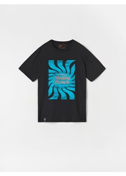 Sinsay - Koszulka z nadrukiem - czarny ze sklepu Sinsay w kategorii T-shirty męskie - zdjęcie 173141480