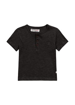 Ciemnoszary t-shirt bawełniany dla chłopca z guzikami ze sklepu 5.10.15 w kategorii T-shirty chłopięce - zdjęcie 173141672