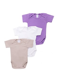 Body dziewczęce z krótkim rękawem gładkie 3pak ze sklepu 5.10.15 w kategorii Odzież dla niemowląt - zdjęcie 173141724