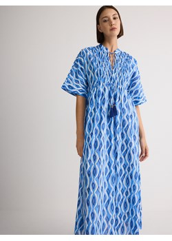 Reserved - Bawełniana sukienka - niebieski ze sklepu Reserved w kategorii Sukienki - zdjęcie 173153914