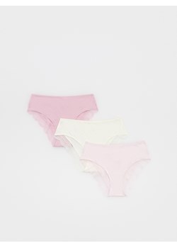 Reserved - Majtki typu bikini 3 pack - pastelowy róż ze sklepu Reserved w kategorii Majtki damskie - zdjęcie 173153970