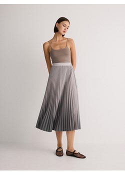 Reserved - Plisowana spódnica midi - jasnozielony ze sklepu Reserved w kategorii Spódnice - zdjęcie 173154021