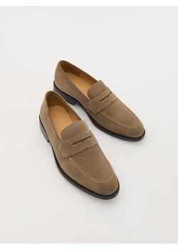 Reserved - Skórzane loafersy - brązowy ze sklepu Reserved w kategorii Mokasyny męskie - zdjęcie 173154053