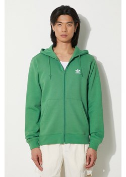 adidas Originals bluza męska kolor zielony z kapturem gładka IR7841 ze sklepu PRM w kategorii Bluzy męskie - zdjęcie 173257904