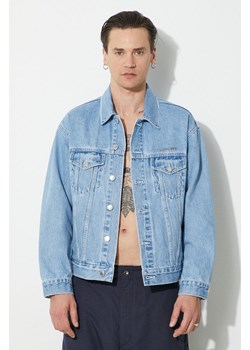 A Bathing Ape kurtka jeansowa Metal Logo Pin Denim Jacket męska kolor niebieski przejściowa oversize 1J80140056 ze sklepu PRM w kategorii Kurtki męskie - zdjęcie 173257993