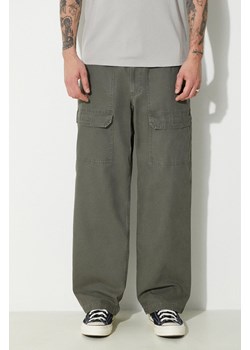 Gramicci spodnie bawełniane Canvas Eqt Pant kolor zielony proste G4SM.P004 ze sklepu PRM w kategorii Spodnie męskie - zdjęcie 173258080