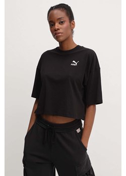Puma t-shirt bawełniany damski kolor czarny 624226 ze sklepu PRM w kategorii Bluzki damskie - zdjęcie 173258170