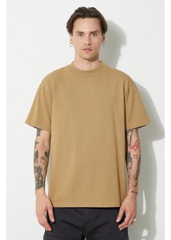 424 t-shirt bawełniany Alias T-Shirt męski kolor beżowy gładki FF4SMH01AP-JE341.706 ze sklepu PRM w kategorii T-shirty męskie - zdjęcie 173258192