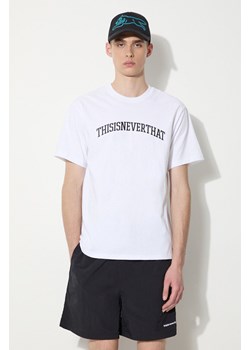 thisisneverthat t-shirt Arch-Logo Tee męski kolor biały z nadrukiem TN240TTSST04 ze sklepu PRM w kategorii T-shirty męskie - zdjęcie 173258212