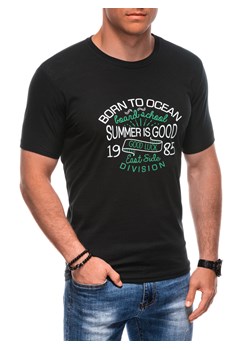 T-shirt męski z nadrukiem 1959S - czarny ze sklepu Edoti w kategorii T-shirty męskie - zdjęcie 173276663