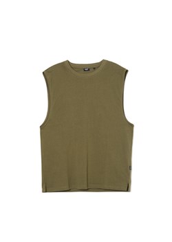 Cropp - Gładka koszulka bez rękawów - zielony ze sklepu Cropp w kategorii T-shirty męskie - zdjęcie 173276852