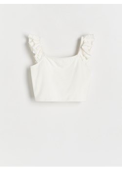 Reserved - Top z falbankami - złamana biel ze sklepu Reserved w kategorii Bluzki dziewczęce - zdjęcie 173277322