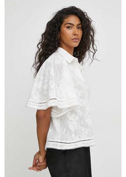 MUNTHE bluzka damska kolor biały wzorzysta ze sklepu ANSWEAR.com w kategorii Bluzki damskie - zdjęcie 173277670