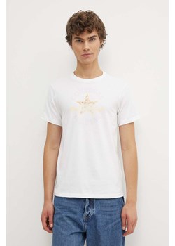 Converse t-shirt bawełniany kolor beżowy z nadrukiem 10026362-A01 ze sklepu ANSWEAR.com w kategorii Bluzki damskie - zdjęcie 173277722