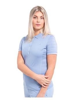 LUHTA Koszulka funkcyjna polo &quot;Eriksdal&quot; w kolorze błękitnym ze sklepu Limango Polska w kategorii Bluzki damskie - zdjęcie 173279612