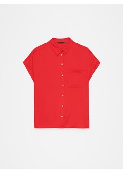 Mohito - Czerwona koszula z krótkim rękawem - czerwony ze sklepu Mohito w kategorii Koszule damskie - zdjęcie 173280134