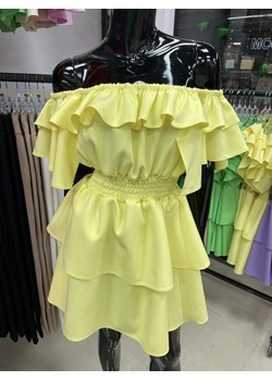 sukienka hiszpanka valentina by mielczarkowski polski produkt - żółta ze sklepu STYLOWO w kategorii Sukienki - zdjęcie 173280281