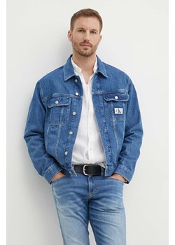 Calvin Klein Jeans kurtka jeansowa męska kolor niebieski przejściowa J30J325750 ze sklepu ANSWEAR.com w kategorii Kurtki męskie - zdjęcie 173280593