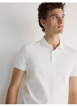 Reserved - Koszulka polo slim - złamana biel ze sklepu Reserved w kategorii T-shirty męskie - zdjęcie 173281360