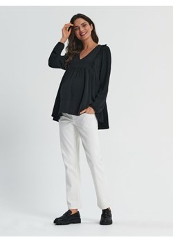 Sinsay - Jeansy straight high waist MAMA - biały ze sklepu Sinsay w kategorii Spodnie ciążowe - zdjęcie 173282740