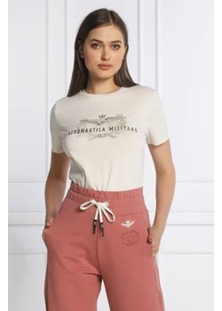 Aeronautica Militare T-shirt | Regular Fit ze sklepu Gomez Fashion Store w kategorii Bluzki damskie - zdjęcie 173283500