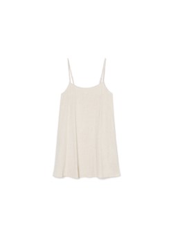 Cropp - Zwiewna sukienka mini na ramiączkach - kremowy ze sklepu Cropp w kategorii Sukienki - zdjęcie 173284120