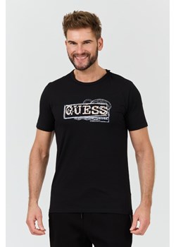 GUESS Czarny t-shirt Box Logo, Wybierz rozmiar XXL ze sklepu outfit.pl w kategorii T-shirty męskie - zdjęcie 173284294