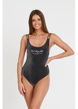 KARL LAGERFELD Czarny strój kąpielowy Hotel Karl Lurex, Wybierz rozmiar L ze sklepu outfit.pl w kategorii Stroje kąpielowe - zdjęcie 173284420