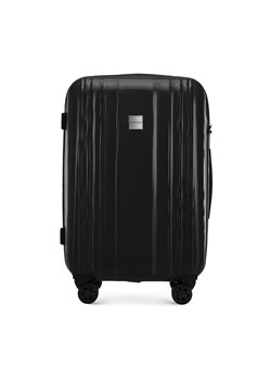 Średnia walizka z polikarbonu tłoczona plaster miodu czarna ze sklepu WITTCHEN w kategorii Walizki - zdjęcie 173284561