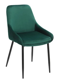 Zielone krzesło welurowe - Anaki ze sklepu Edinos.pl w kategorii Krzesła - zdjęcie 173284670