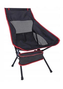 Składane krzesło wędkarskie z oparciem i torbą - Fygox ze sklepu Edinos.pl w kategorii Krzesła ogrodowe - zdjęcie 173285034