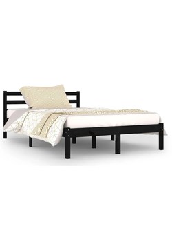 Czarne sosnowe łóżko do sypialni 120x200 cm - Lenar 4X ze sklepu Edinos.pl w kategorii Łóżka i materace - zdjęcie 173285161
