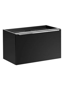 Czarna ścienna szafka umywalkowa 80 cm - Larosa 4X ze sklepu Edinos.pl w kategorii Szafki i regały łazienkowe - zdjęcie 173285403