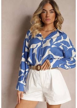 Niebieska Klasyczna Koszula Zapinana na Guziki Wiretta ze sklepu Renee odzież w kategorii Koszule damskie - zdjęcie 173286200