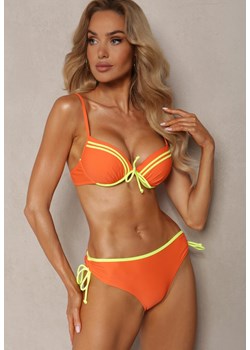 Pomarańczowe Bikini z Kokardką i Usztywnianym Biustonoszem Cleviana ze sklepu Renee odzież w kategorii Stroje kąpielowe - zdjęcie 173286291