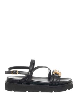 Patrizia Pepe Skórzane sandały w kolorze czarnym ze sklepu Limango Polska w kategorii Sandały damskie - zdjęcie 173287072