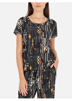 Dzianinowa bluzka damska z łączonych materiałów L'AF Alis ze sklepu Eye For Fashion w kategorii Bluzki damskie - zdjęcie 173287573