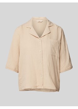 Bluzka koszulowa krótka z fakturowanym wzorem model ‘LTHYRA’ ze sklepu Peek&Cloppenburg  w kategorii Koszule damskie - zdjęcie 173288831