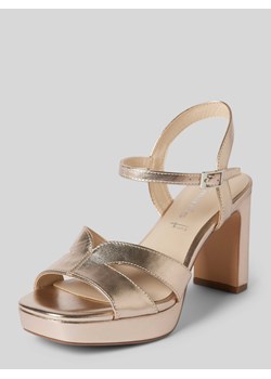Sandały z efektem metalicznym ze sklepu Peek&Cloppenburg  w kategorii Sandały damskie - zdjęcie 173289213