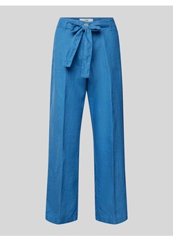 Spodnie lniane z szeroką,skróconą nogawką model ‘Style. Maine’ ze sklepu Peek&Cloppenburg  w kategorii Spodnie damskie - zdjęcie 173289262