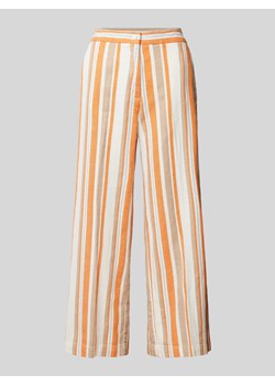 Spodnie materiałowe z szerokimi nogawkami i wzorem w paski ze sklepu Peek&Cloppenburg  w kategorii Spodnie damskie - zdjęcie 173289310